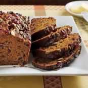 Sweet Potato Quick Bread with Cranberries & Pumpkin Seeds