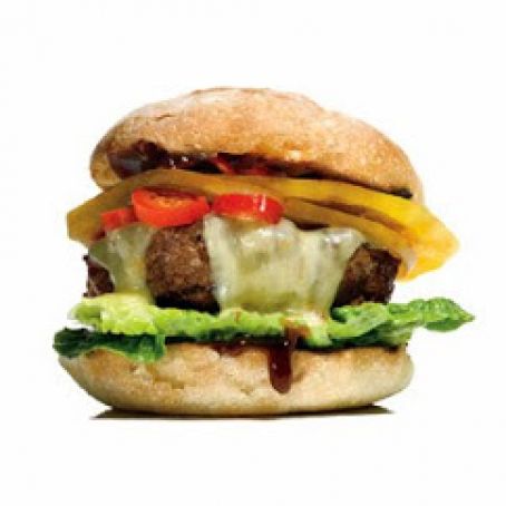 Barbecue Sauce, Pepper Jack & Jalapeno Burger