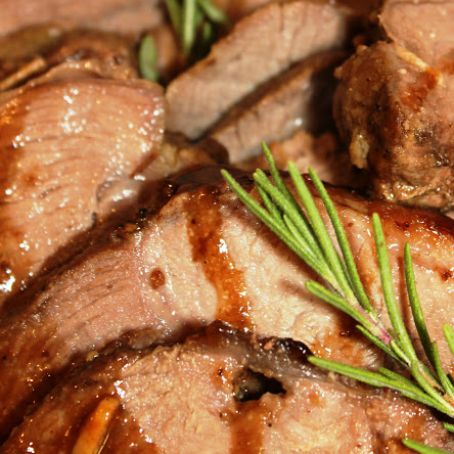 Roast Leg of Lamb with Rosemary and Honey-Balsamic Pan Gravy