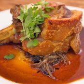 Pork Rack with Blackberry and Onion Sauce