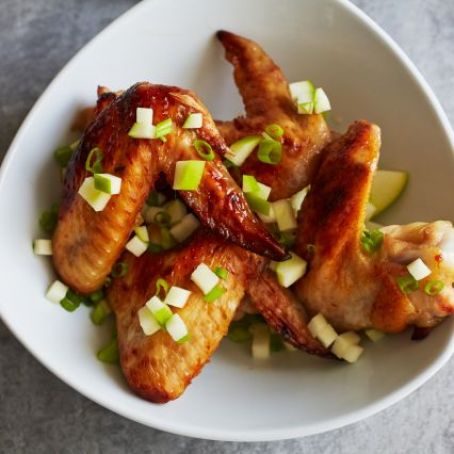Bourbon Apple Glazed Chicken Wings
