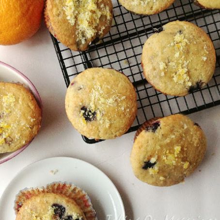 Citrus-Topped Double Blueberry Muffins