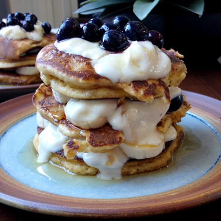 Paleo Pancakes with Blueberries, Banana