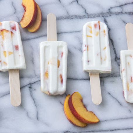 Peaches and Coconut Cream Pops