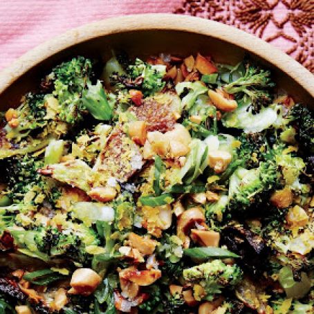 Roasted and Charred Broccoli with Peanuts