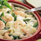 Asparagus, Shrimp and Shells Bake