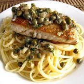 Halibut with Lemon, Butter, Caper and Dill Sauce