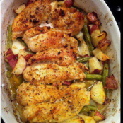 GARLIC & LEMON CHICKEN WITH RED POTATOES & GREEN BEANS