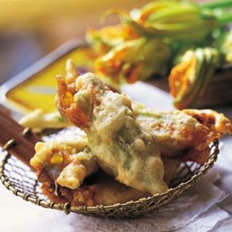 Fried Stuffed Zucchini Blossoms