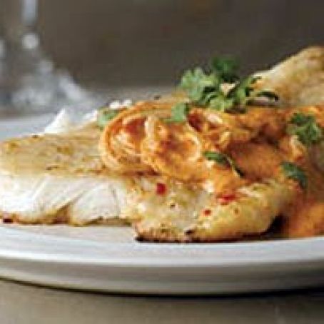 Pescado con salsa de Pimiento Rojo Asado