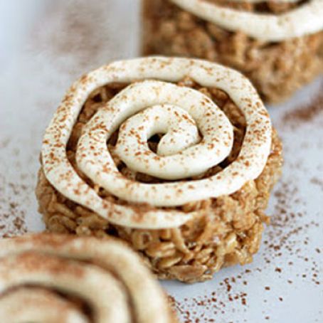 Cinnamon Roll Rice Krispie Treats