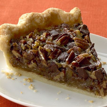 CHOCOLATE BOURBON PECAN PIE
