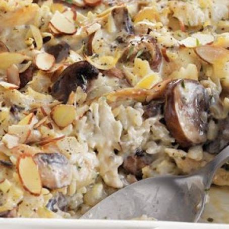 Chicken, Mushroom and Wild Rice Bake