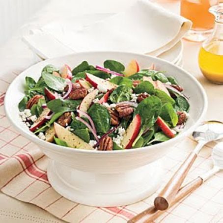 Spinach-Apple Salad with Maple-Cider Vinaigrette (Southern Living)