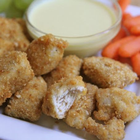 Baked Chicken Nuggets Recipe + Honey Mustard Dipping Sauce