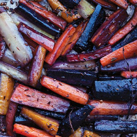 Honey-Roasted Carrots with Tahini Yogurt