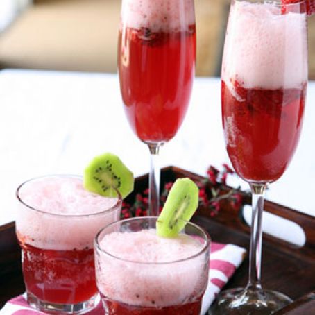 Strawberry Champagne Punch