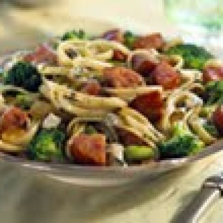 Kielbasa and Broccoli Linguine