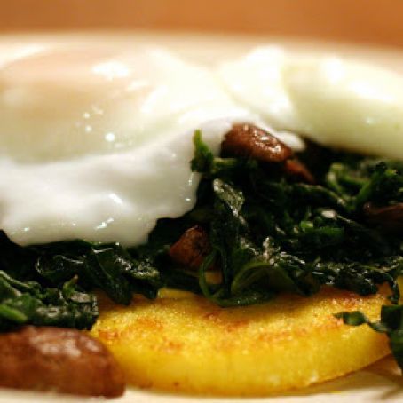POACHED-Poached Egg on Spinach & Polenta