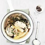 Chicken Poached with Thyme and Leeks