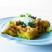 Yukon Gold Gruyere Swiss Cheese Smashed Potatoes