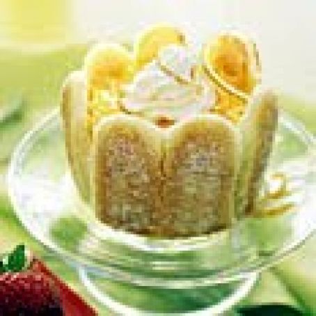 Lemon Charlottes with Lemon Curd and Candied Lemon Peel