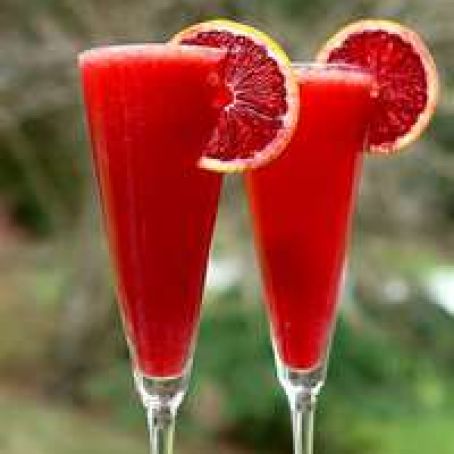 Blood Orange Champagne Cocktail