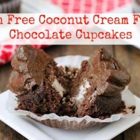Paleo Chocolate Cupcakes With Coconut Cream Filling (LOW CARB AND PALEO FRIENDLY)