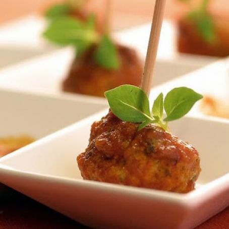 Italian Cocktail Meatballs with Herbs and Ricotta