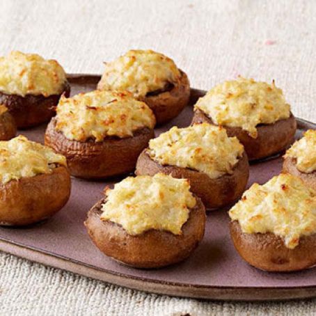 Artichoke Dip-Stuffed Mushrooms