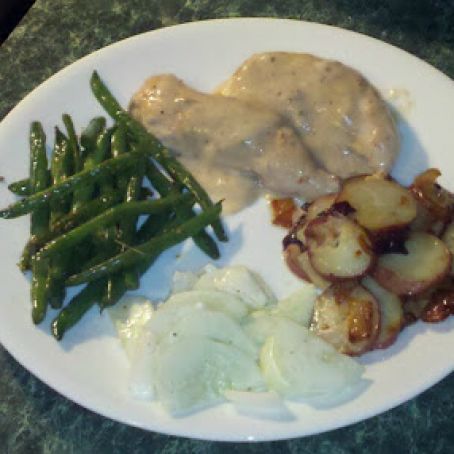 Cream o' mushroom chicken dinner