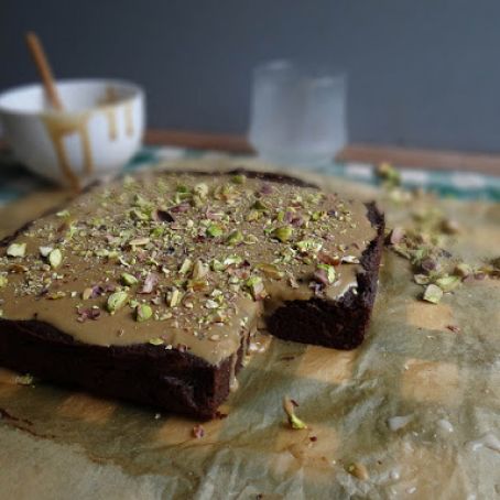 Pumpkin Pistachio Brownies
