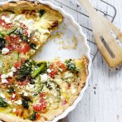 Veggie Goat Cheese Quiche