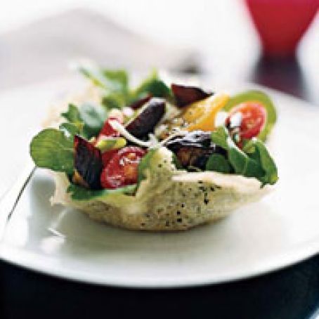 Parm Cups with Herbed Goat Cheese