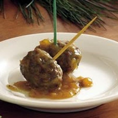 Slow Cooker Curry-Mustard Glazed Meatballs