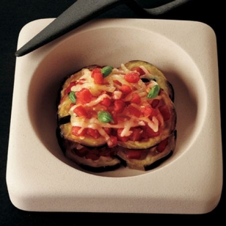 baked eggplant, goat cheese and tomatoes melanzane, toma e pomodori