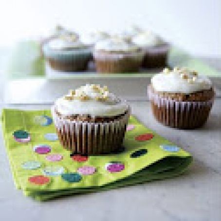 Carrot Cake Cupcakes with Lemony Cream Cheese Frosting