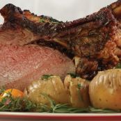 Accordion Roasted Gluten-Free Potatoes with Garlic & Herbs