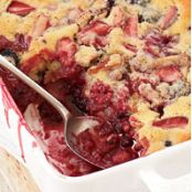 Mixed Berry Spoon Cake