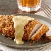 walnut-crusted chicken with honey-mustard sauce