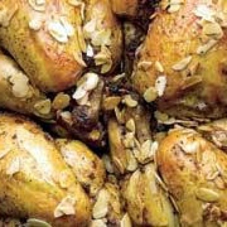 Sumac-marinated baby chickens stuffed with bulgar & lamb