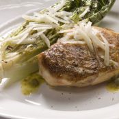Grilled Chicken and Romaine with Caper Dressing