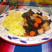 Carrot 'n Potato Swiss Chard Curry with Pilau