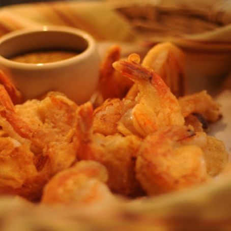 Sautéed Beer Batter Shrimp with Asian Dipping Sauce