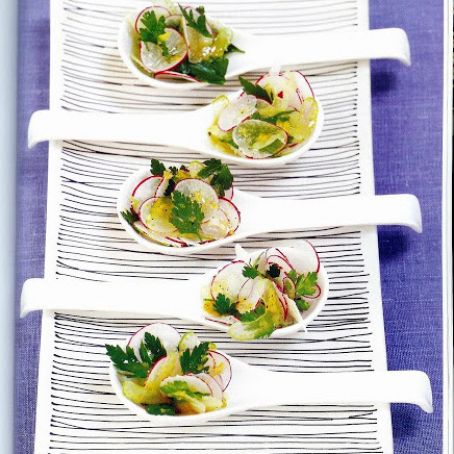 Celery, Radish, and Parsley Salad with Lemon Dressing