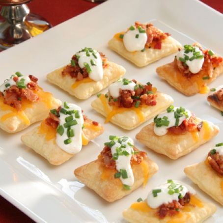 Bacon and Cheddar Puff Pastry Crisps