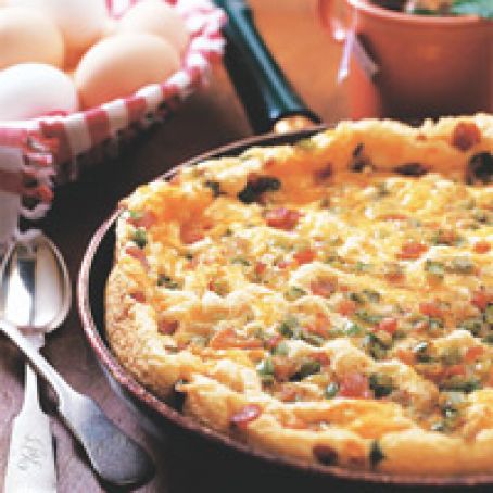 Frittata With Ham and Green Pepper