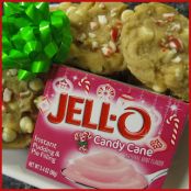 White Chocolate Candy Cane Pudding Cookies