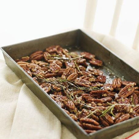 Honey Rosemary Roasted Pecans