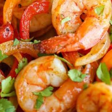 Shrimp Fajitas in Foil
